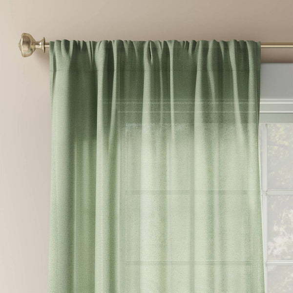 54"x84" Light Filtering Solid Farrah Window Curtain Panel Sage Green - Threshold