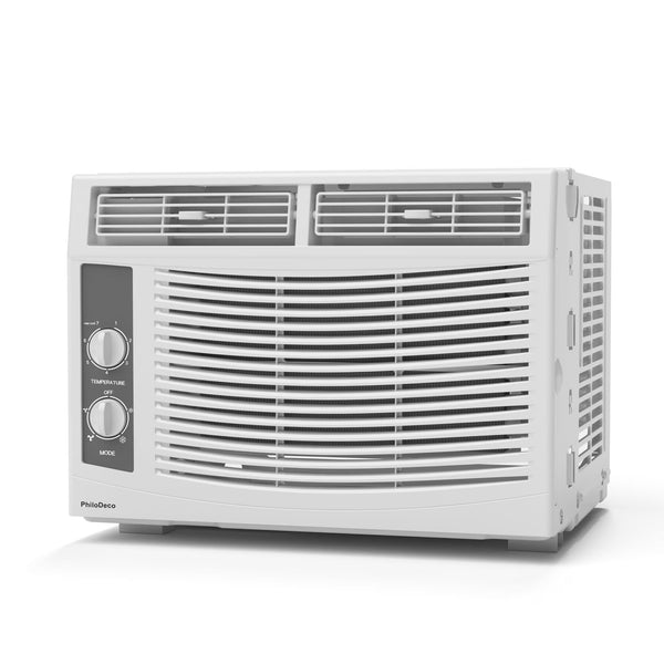 5000 BTU Window Air Conditioner Easy Cool - Capable of Cooling up to 150 Sq Ft. 2 Fan Speeds, 4 - Way Air Direction, Mechanical Control, Filter, for