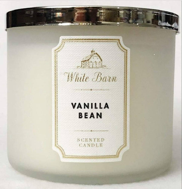 Bath & Body Works Accents | White Barn Vanilla Bean 3-Wick Candle | Color: White | Size: Os | Poshjen9's Closet
